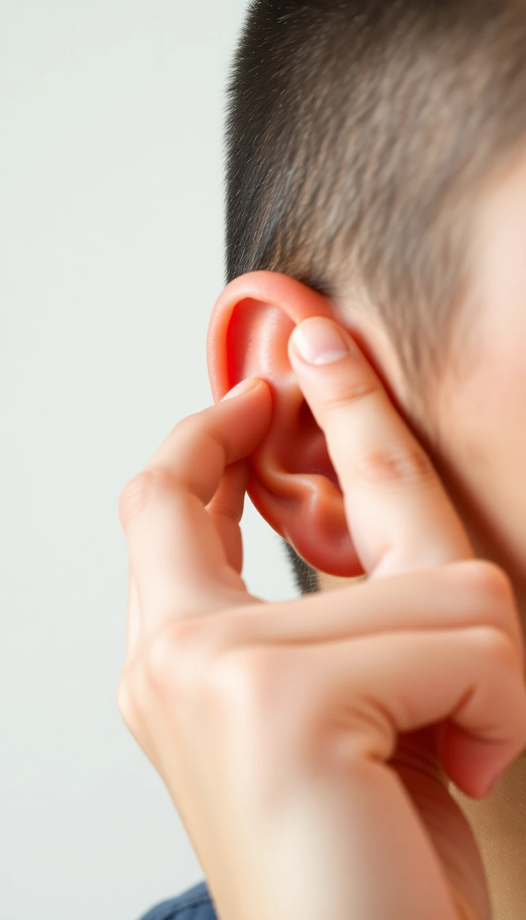 Person scratching ear